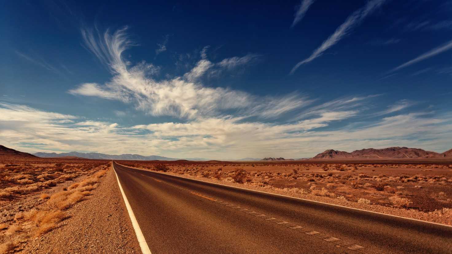 Пустынная дорога в Техасе