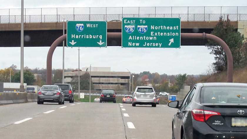 Pennsylvania Turnpike at I–76 / US 422 / US 202 (Exit 326): Map & Info